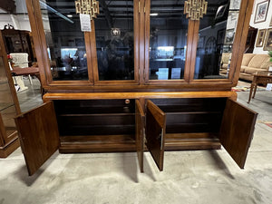 Vintage China Cabinet 8 Door/6 Shelf Lighted