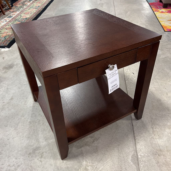 2 Tier End Table w/1 Drawer