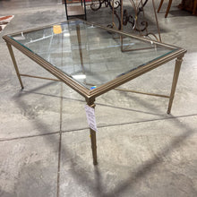 Load image into Gallery viewer, Gold Metal Glass Top Coffee Table