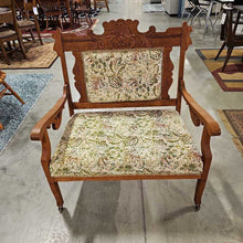 Load image into Gallery viewer, Vintage Carved Wood Love Seat