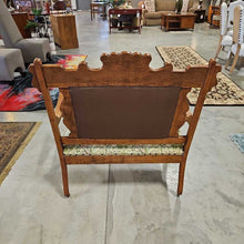 Load image into Gallery viewer, Vintage Carved Wood Love Seat