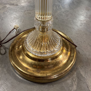 Glass/Brass Floor Lamp 4 Bulb