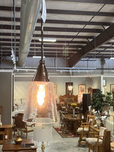 Load image into Gallery viewer, Black/Glass Pendant Light