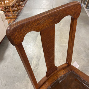 Antique Leather Seat Chair