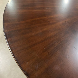 Dark Wood Round Pedestal Table