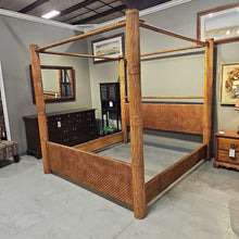 Load image into Gallery viewer, King 4 Poster Bed Woven Headboard