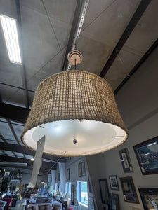 Burlap Drum Light