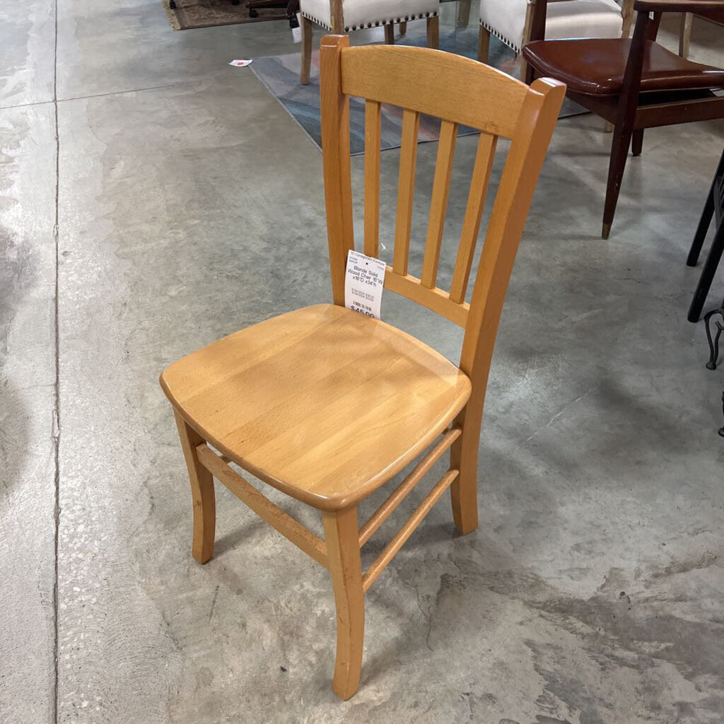 Blonde Solid Wood Chair