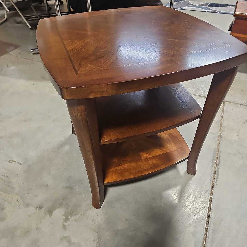 3 Tier End Table w/Inlay