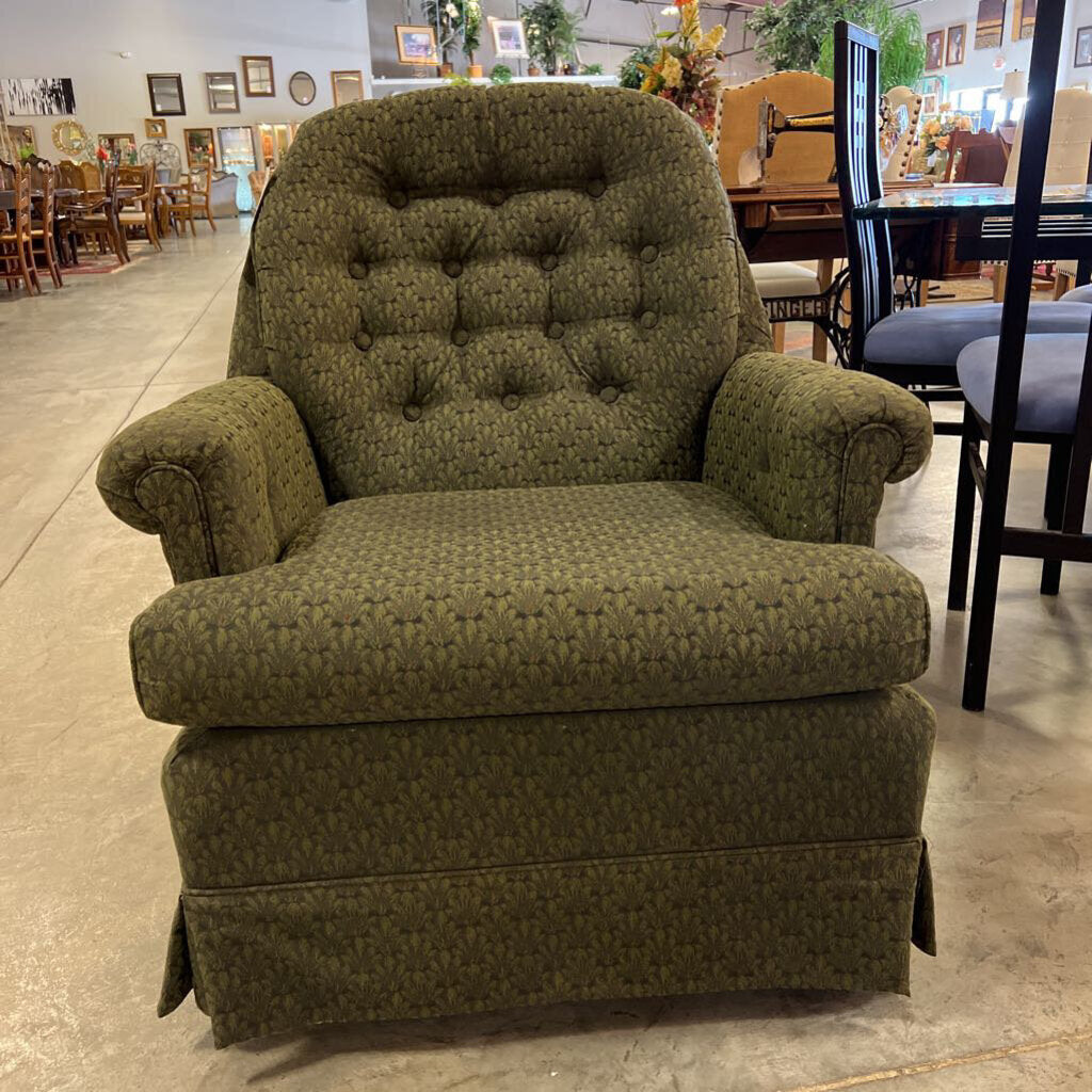 Blue/Green Swivel Rocker Chair