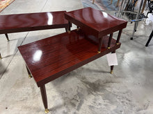 Load image into Gallery viewer, MCM Style 3 Piece Cherry Set 2x Step End Table/1 Coffee Table