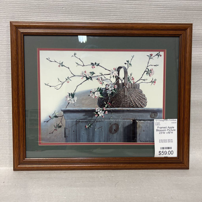 Framed Apple Blossom Picture