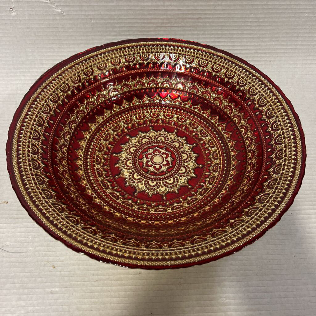 Red/Gold Turkish Holiday Bowl