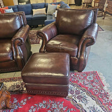 Load image into Gallery viewer, Steve Silver Leather Arm Chair w/Ottoman