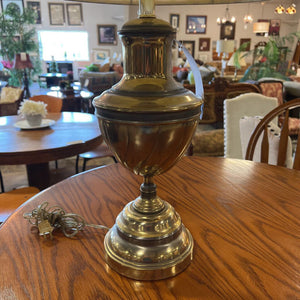 Brass Table lamp w/Cream Shade