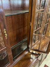 Load image into Gallery viewer, Dark Wood 2 Piece Hutch