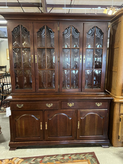 Dark Wood 2 Piece Hutch