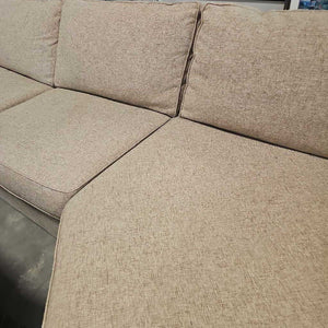 3 Piece Stationary Sectional Oatmeal