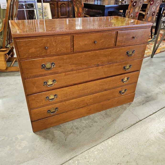 Ethan Allen 3 Drawer Nutmeg Maple Dresser