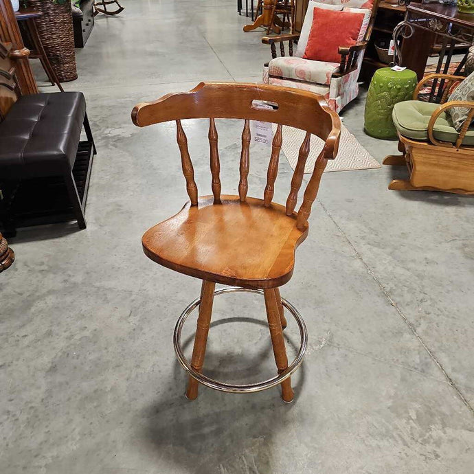 Swivel Wood Bar Stool