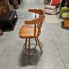 Load image into Gallery viewer, Swivel Wood Bar Stool