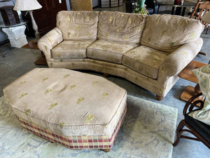 Pineapple Sofa w/ Matching Ottoman