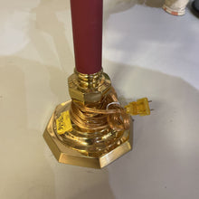 Load image into Gallery viewer, Maroon/Brass Table Lamp w/Maroon Shade