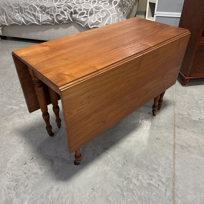 Vintage Walnut Drop Leaf Gate Leg Table