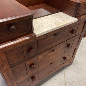 Antique 5 Drawer Chest w/Marble Insert