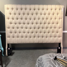 Load image into Gallery viewer, King Tufted Cream Head Board