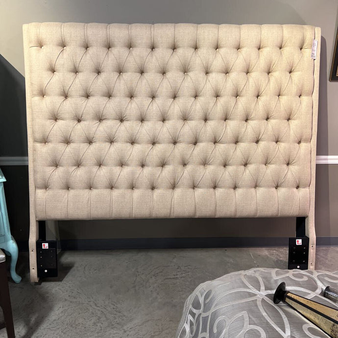 King Tufted Cream Head Board