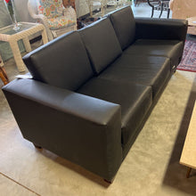 Load image into Gallery viewer, Squared Black Vinyl Sofa