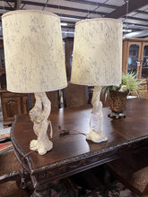 Load image into Gallery viewer, MCM White Driftwood Lamp w/ Fiberglass Shade