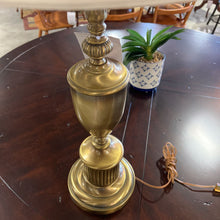 Load image into Gallery viewer, Brass Table Lamp w/Ivory Shade