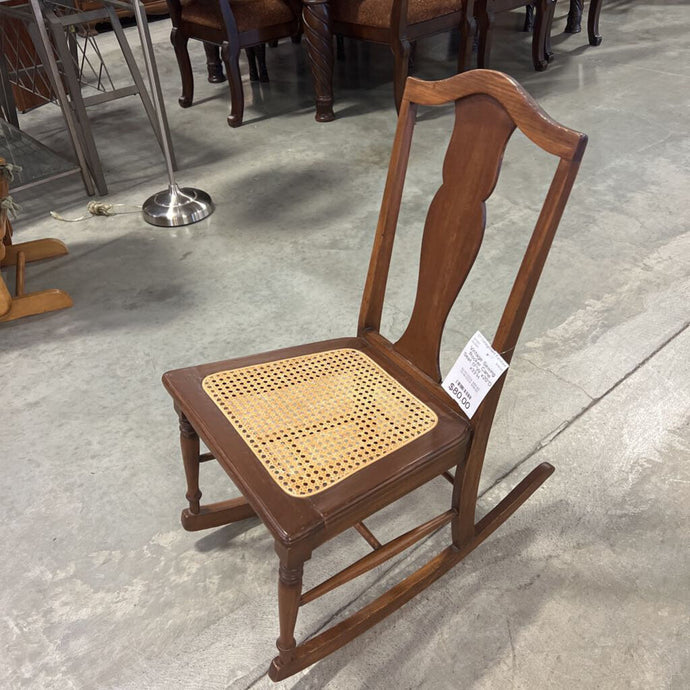 Vintage Sewing Rocker Cane Seat