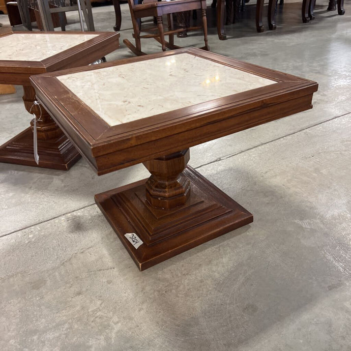 MCM Marble Top End table