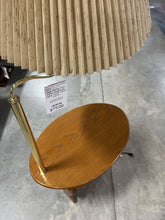 Load image into Gallery viewer, Oak Swing Arm Lamp Magazine Table