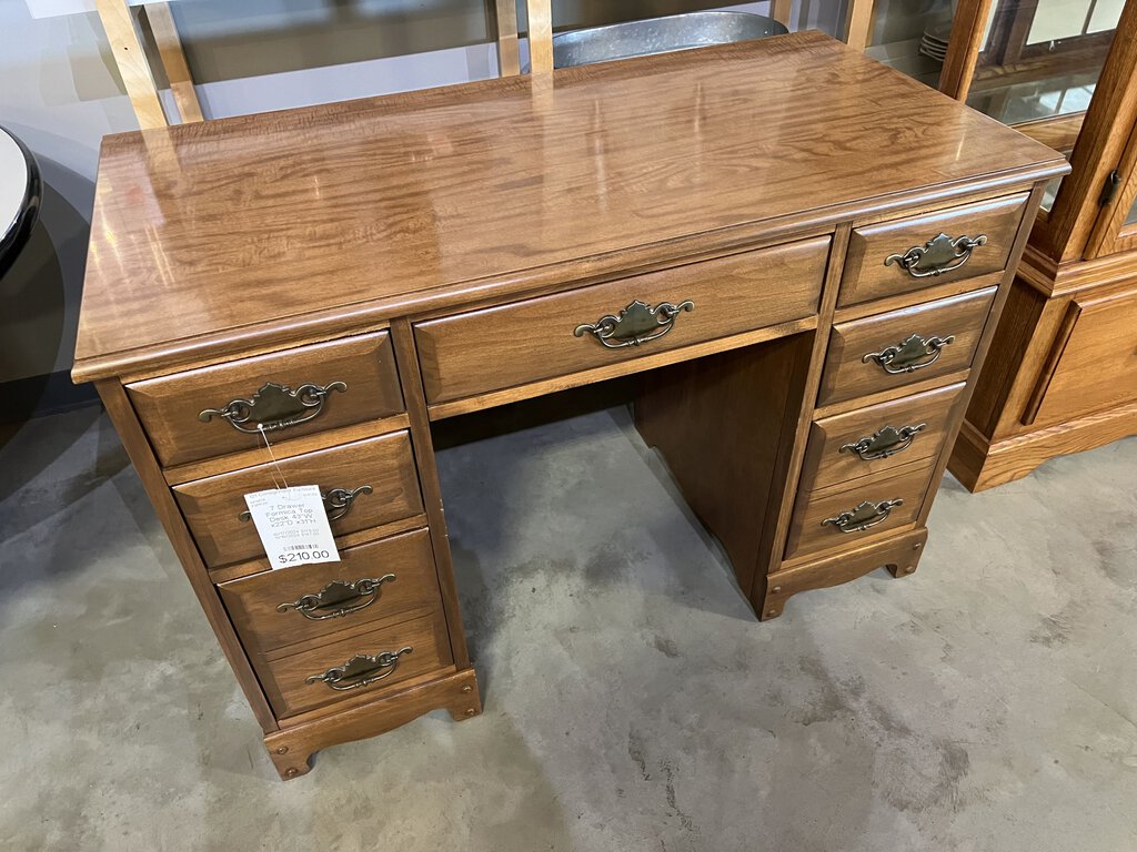 7 Drawer Formica Top Desk