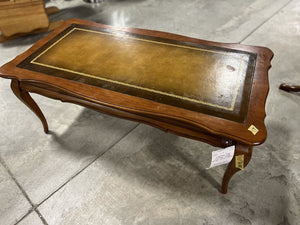 Leather Top Coffee Table