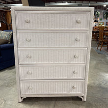 Load image into Gallery viewer, Lea 5 Drawer White Wicker Chest