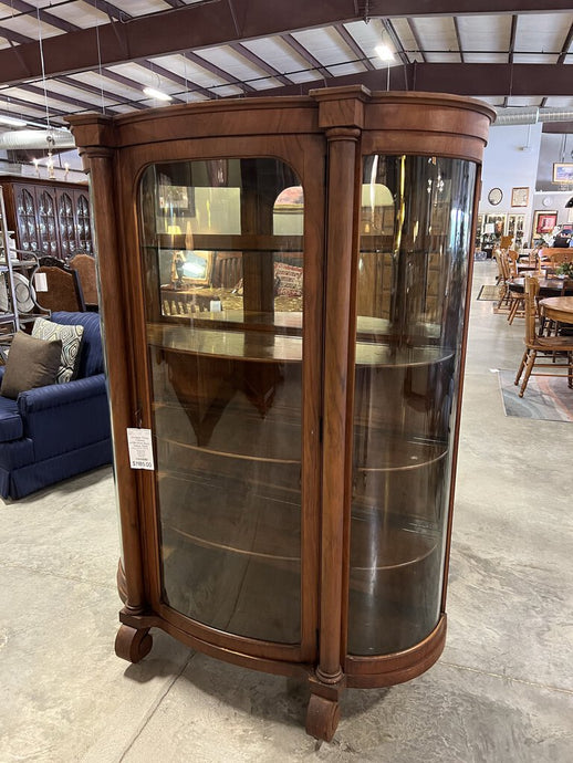 Antique China Cabinet w/Mirrored Back 1 Glass Shelf