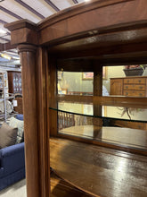 Load image into Gallery viewer, Antique China Cabinet w/Mirrored Back 1 Glass Shelf