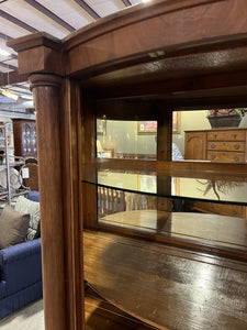 Antique China Cabinet w/Mirrored Back 1 Glass Shelf