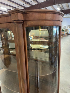 Antique China Cabinet w/Mirrored Back 1 Glass Shelf