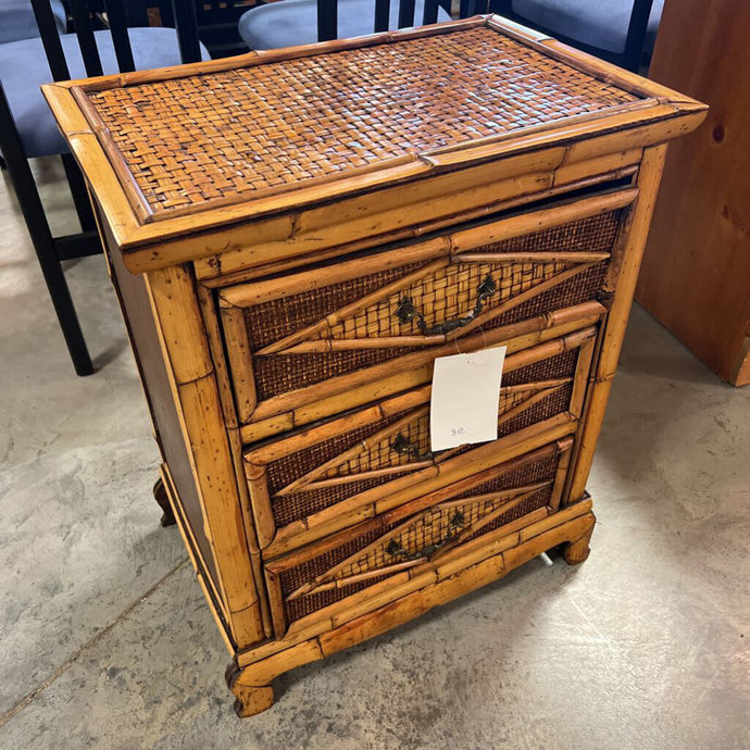 Bamboo 3 Drawer Nightstand