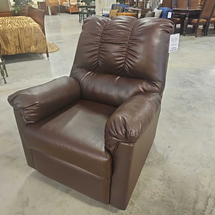 Brown Faux Leather Recliner