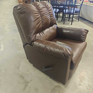 Brown Faux Leather Recliner