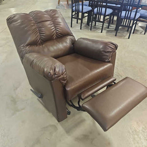 Brown Faux Leather Recliner