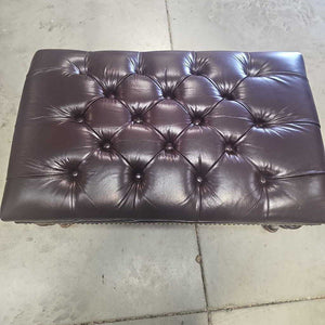 Faux Leather Tufted Bench