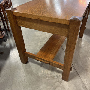 Craftsman Style Oak Library Table 1/Drawer